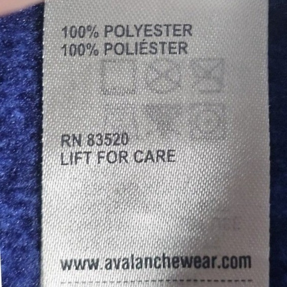 Avalanche Full Zip Sweater Jacket Womens Large Blue Marled Fleece Funnel Neck - Picture 3 of 15